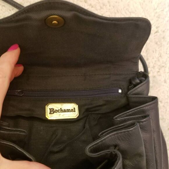 Bechamel Vintage Navy Blue Purse Shoulder Bag - Picture 2 of 5